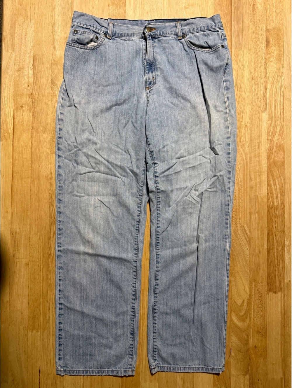 L.L.Bean Women’s Light Wash Stretch Blue Jeans Size 16 M/T